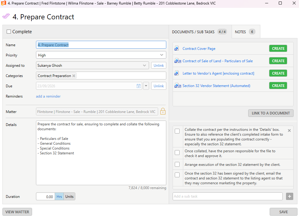 VIC Sale Prepare Contract step with Section 32 Vendor Statement precedent VIC Sale Prepare Contract step with Section 32 Vendor Statement precedent